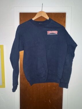 Thrasher Navy Crewneck with Red Logo